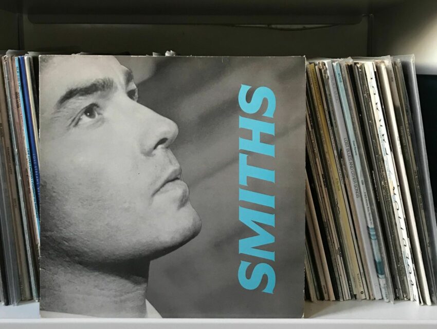 The Smiths vinyl among records on a shelf