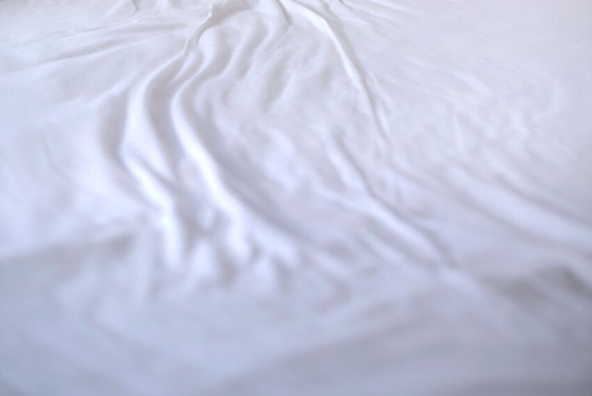 Rumpled white sheet