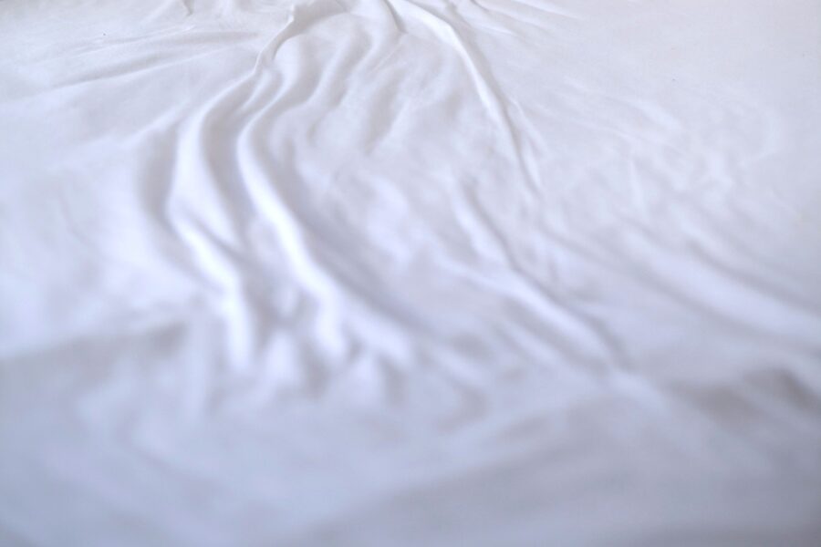 Rumpled white sheet