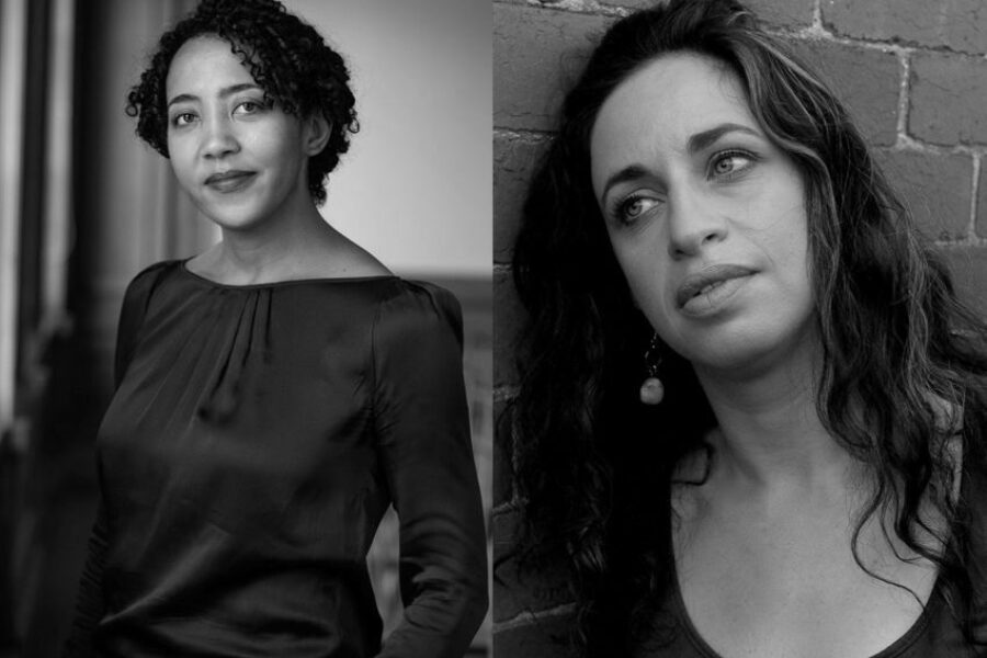 Photo of Namwali Serpell on left; photo of Maria Tumarkin on right