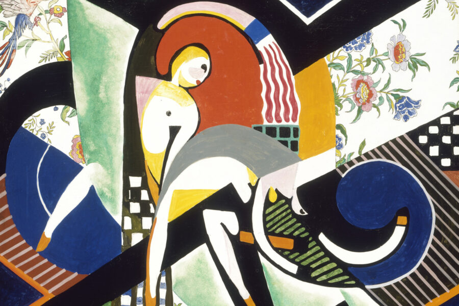 Painting of an abstract storm