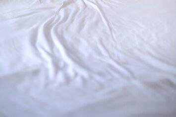 Rumpled white sheet