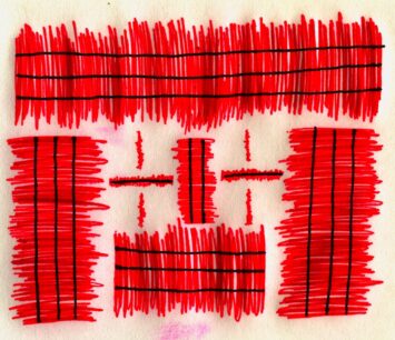 Red texture in cloth