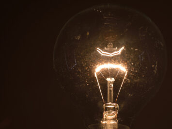 close up of a lightbulb
