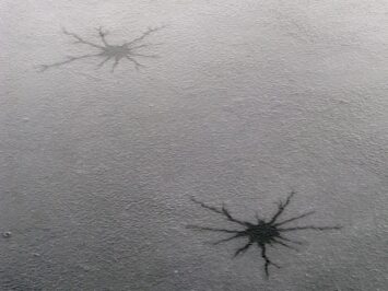 Cracks in ice