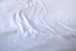 Rumpled white sheet
