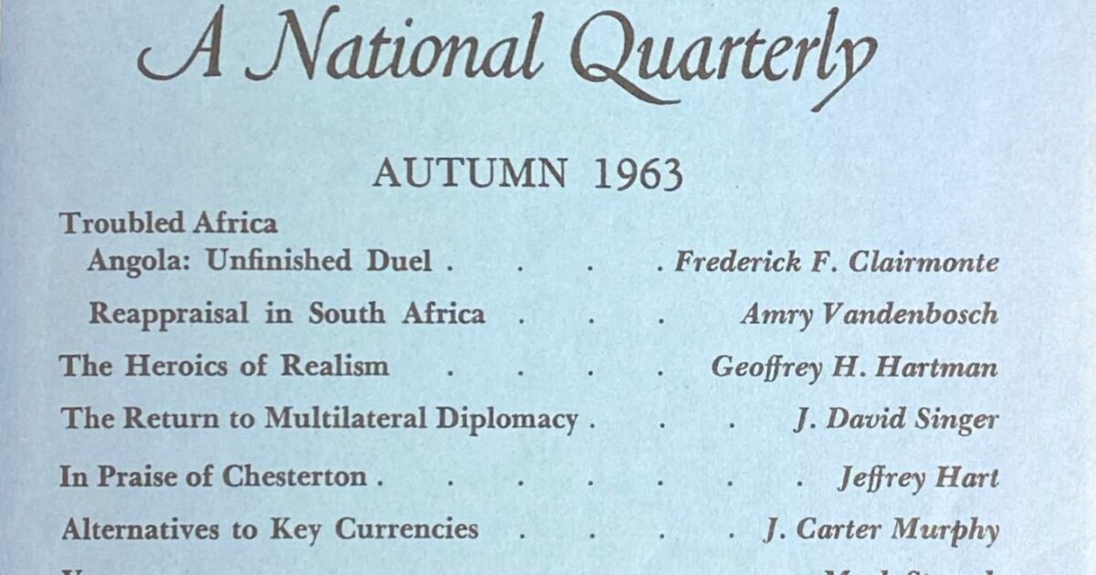 The Yale Review | Autumn 1963