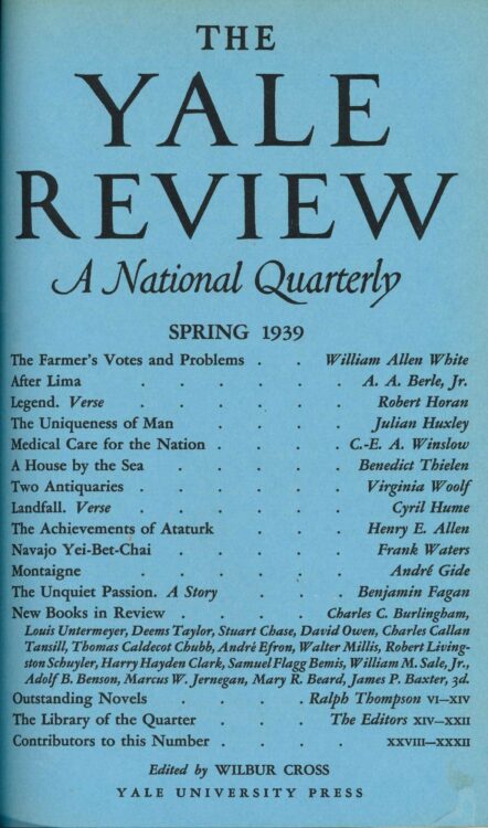 Spring 1939 cover image