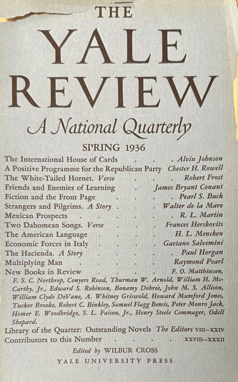 Spring 1936 cover image