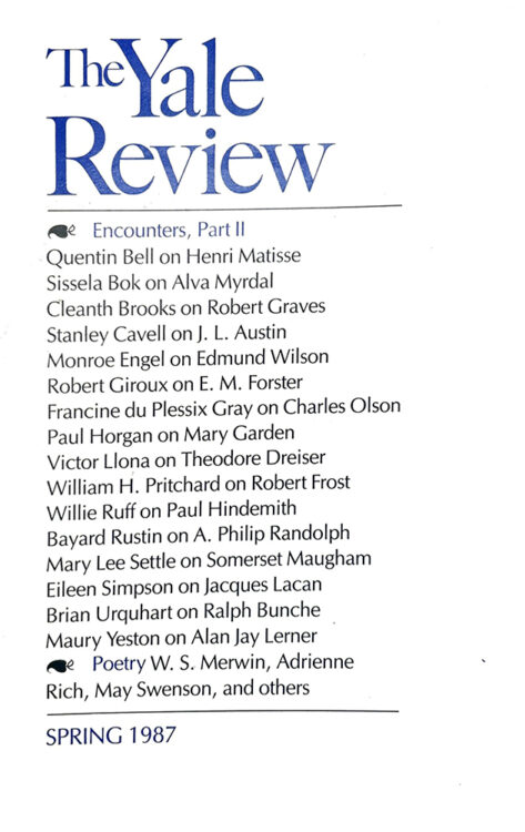 Spring 1987 cover image