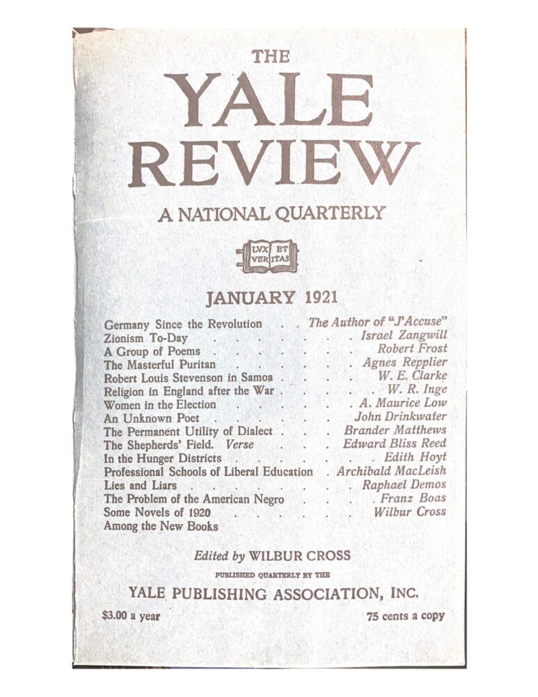 January 1921 cover image